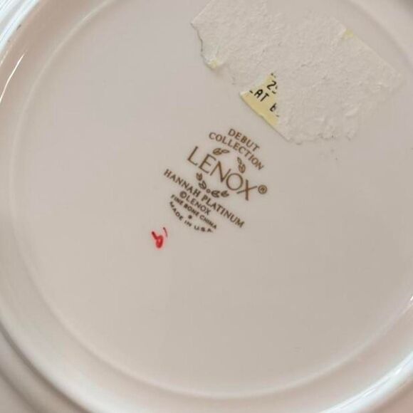 Lenox Debut Collection Hannah Platinum brand new - TWO PLATES - Picture 4 of 5